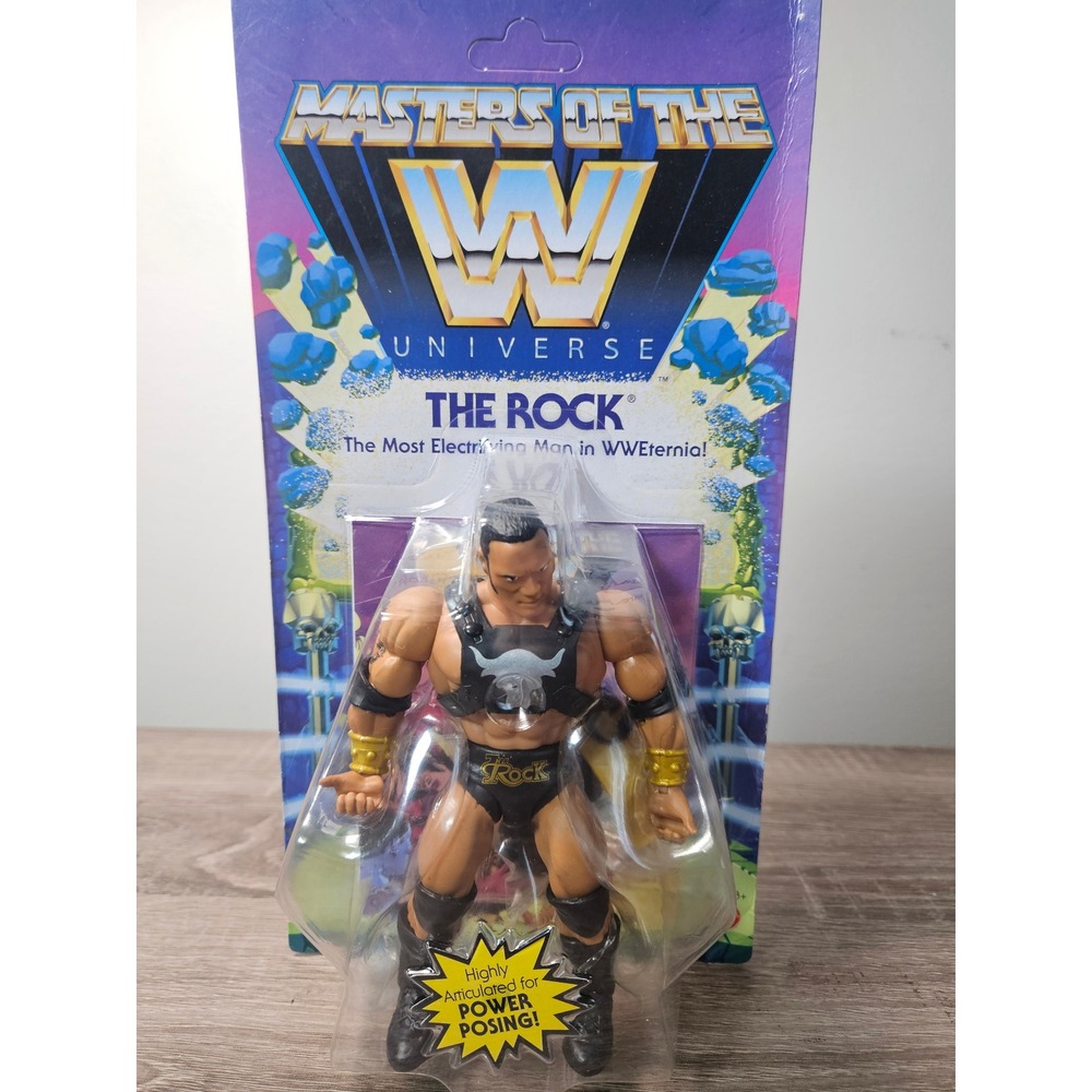 Masters of the WWE Universe THE ROCK Wave 3 MOTU Mattel Action Figure NEW